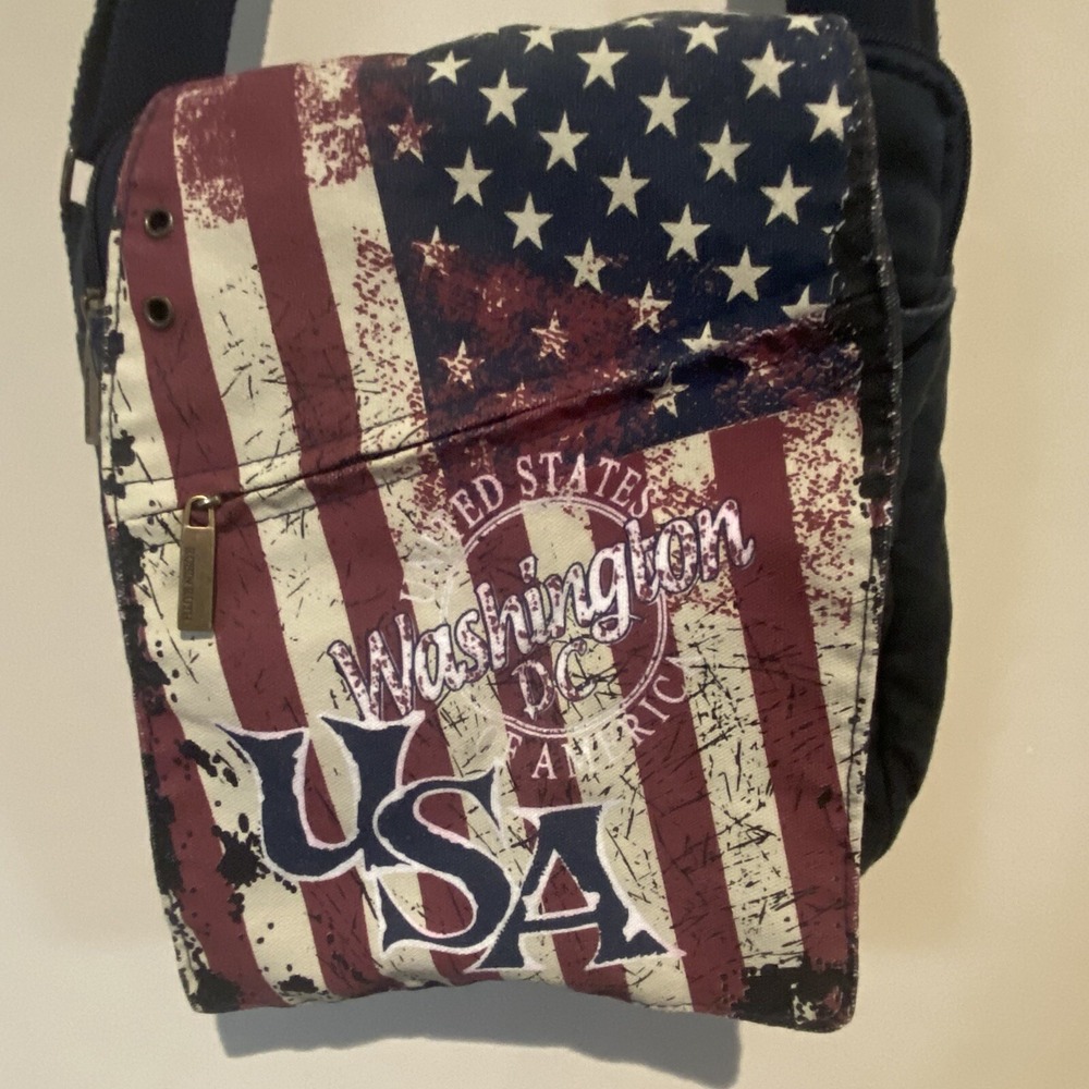 Robin Ruth Satchel Shoulder Bag With Americana Design Washington DC